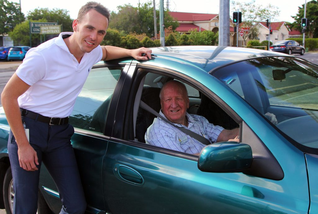 Councillor Daniel Sanderson and Maryborough RSL Club president Bob Evans discuss the new vehicle access to the club. Councillor Daniel Sanderson and Maryborough RSL Club president Bob Evans discuss the new vehicle access to the club.